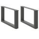 Nogi do stolika kawowego w kształcie litery U 2 szt. Antracyt 60x(30-31) cm Stal