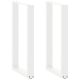 Nogi do stołu barowego w kształcie litery U 2 szt. Białe 40x(90-91) cm Stal