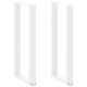 Nogi do stołu barowego w kształcie litery U 2 szt. Białe 40x(100-101) cm Stal