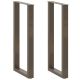 Nogi do stołu barowego w kształcie litery U 2 szt. Naturalna stal 40x(100-101) cm Stal