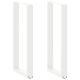 Nogi do stołu barowego w kształcie litery U 2 szt. Białe 50x(100-101) cm Stal