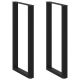 Nogi do stołu barowego w kształcie litery U 2 szt. Czarne 60x(110-111) cm Stal