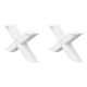 Nogi do stolika kawowego w kształcie litery X 2 szt. Białe 70x(30-31) cm Stal