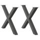 Nogi do stołu jadalnego w kształcie litery X 2 szt. Antracyt 90x(72-73) cm Stal