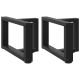 Nogi do stolika kawowego w kształcie litery T 2 szt. Czarne 40x25x(30-31) cm Stal