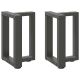Nogi do stolika kawowego w kształcie litery T 2 szt. Antracyt 28x25x(42-43) cm Stal