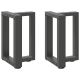 Nogi do stolika kawowego w kształcie litery T 2 szt. Antracyt 38x25x(42-43) cm Stal