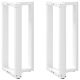 Nogi do stołu barowego w kształcie litery T 2 szt. Białe 50x35x(90-91) cm Stal