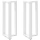Nogi do stołu barowego w kształcie litery T 2 szt. Białe 40x35x(100-101) cm Stal