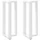 Nogi do stołu barowego w kształcie litery T 2 szt. Białe 50x35x(100-101) cm Stal