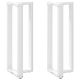 Nogi do stołu barowego w kształcie litery T 2 szt. Białe 40x35x(110-111) cm Stal