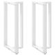 Nogi do stołu barowego w kształcie litery T 2 szt. Białe 60x35x(110-111) cm Stal