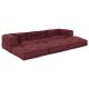 Modułowa sofa 3 pcs Bordowy tkanina
