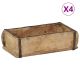 Taca 4 pcs Brązowy 30 x 15 x 9 cm Lite Drewno Recyklingowe