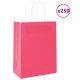 Torby papierowe 250 szt. z uchwytami Różowe 21x11x28 cm