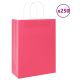 Torby papierowe 250 szt. z uchwytami Różowe 26x12x35 cm
