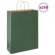 Torby papierowe 250 szt. z uchwytami zielone 32x12x42 cm