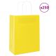 Torby papierowe 250 szt. z uchwytami żółte 21x11x28 cm
