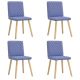 Krzesła do jadalni 4 szt. Jeans Niebieski Tkanina