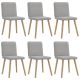 Krzesła do jadalni 6 szt. Tkanina Cloud Grey