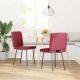 Krzesła stołowe, 2 szt., winna czerwień, obite sztuczną skórą