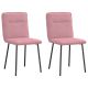 Krzesła stołowe, 2 szt., różowe, obite aksamitem