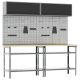 Zestaw stołu warsztatowego z półką 8 pcs Czarny i szary