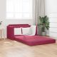 Sofa Bed 110cm Czerwone wino Aksamit