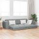 Sofa Bed 200cm Jasnoszary tkanina