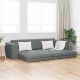 Sofa Bed 200cm Ciemnoszary tkanina