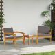 Krzesło Ogrodowe 2 pcs Olej Naturalny Lite Drewno Akacji