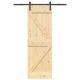 Drzwi przesuwne z osprzętem, 70x210 cm, lite drewno sosnowe