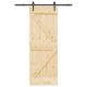 Drzwi przesuwne z osprzętem, 70x210 cm, lite drewno sosnowe