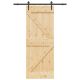Drzwi przesuwne z osprzętem, 80x210 cm, lite drewno sosnowe