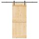Drzwi przesuwne z osprzętem, 85x210 cm, lite drewno sosnowe