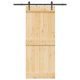 Drzwi przesuwne z osprzętem, 85x210 cm, lite drewno sosnowe