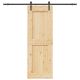 Drzwi przesuwne z osprzętem, 80x210 cm, lite drewno sosnowe