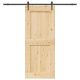 Drzwi przesuwne z osprzętem, 95x210 cm, lite drewno sosnowe
