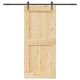 Drzwi przesuwne z osprzętem, 100x210 cm, lite drewno sosnowe