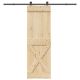 Drzwi przesuwne z osprzętem, 70x210 cm, lite drewno sosnowe