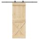 Drzwi przesuwne z osprzętem, 85x210 cm, lite drewno sosnowe