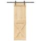 Drzwi przesuwne z osprzętem, 70x210 cm, lite drewno sosnowe