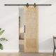 Drzwi przesuwne Naturalny i czarny 61 x 198,5 cm