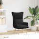 fotel Czarny 69 x 74 x 93 cm Tkanina i sklejka