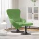 Fotel Jajko z Podnóżkiem Jasnozielony 63 x 73 x 90 cm Aksamit