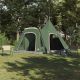 Namiot Teepee z dachem Zielony 545 x 450 x 295 cm