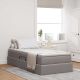 Łóżko z miejscem na przechowywanie i materacem Ciemnoszary