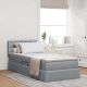 Łóżko z miejscem na przechowywanie i materacem Jasnoszary