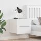 Stolik nocny 2 pcs Biały 39 x 34 x 33 cm Lite drewno sosnowe