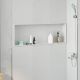 Nisza prysznicowa Biały 90 x 30 x 9,5 cm Stal nierdzewna
